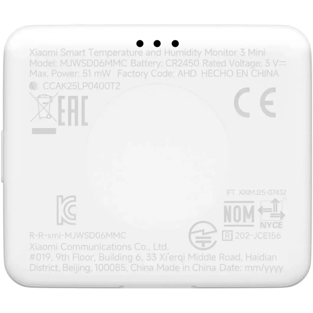 Міні - метеостанція - датчик температури та вологості Xiaomi 3 Mini QBH4312GL Білий - фото 4