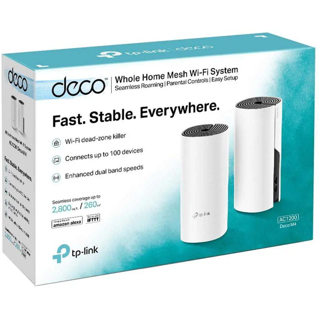 Mesh-система TP-Link mesh Deco M4 AC1200 2Pcs White 802.11ac (Deco-M4-2-Pack) - фото 5