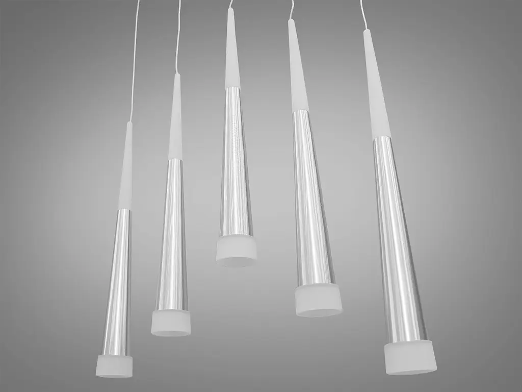 Люстра стельова LED Diasha 3002/5SV, 18W, матовий хром, сучасний стиль для коридору, вітальні, спальні, кухні - фото 2