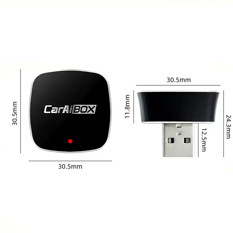 Бездротовий USB Адаптер CarAIBOX 2в1 для автомобіля з Apple CarPlay або Android Auto, WiFi 5G, Bluetooth 5.0 - фото 9