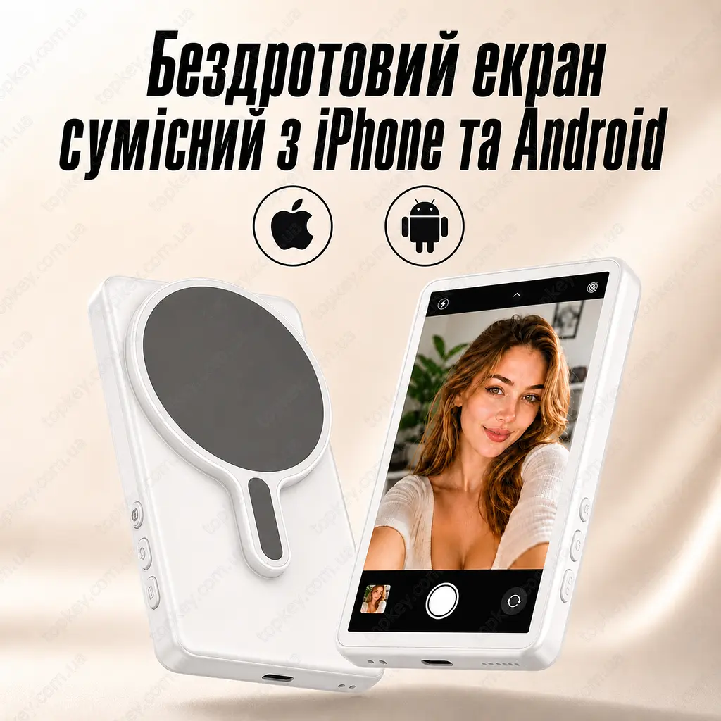 Селфі монітор для селфі для iOS та Android на магниті на задню панель - фото 3