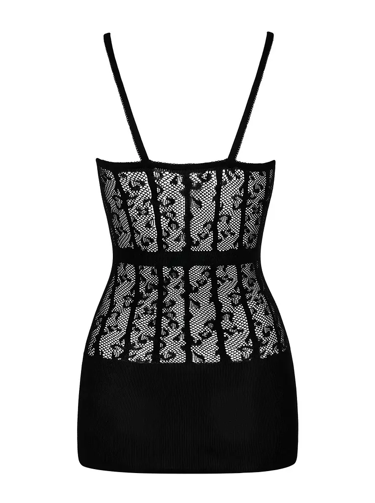 Эротическое платье Obsessive D605 S/M/L черный - фото 7