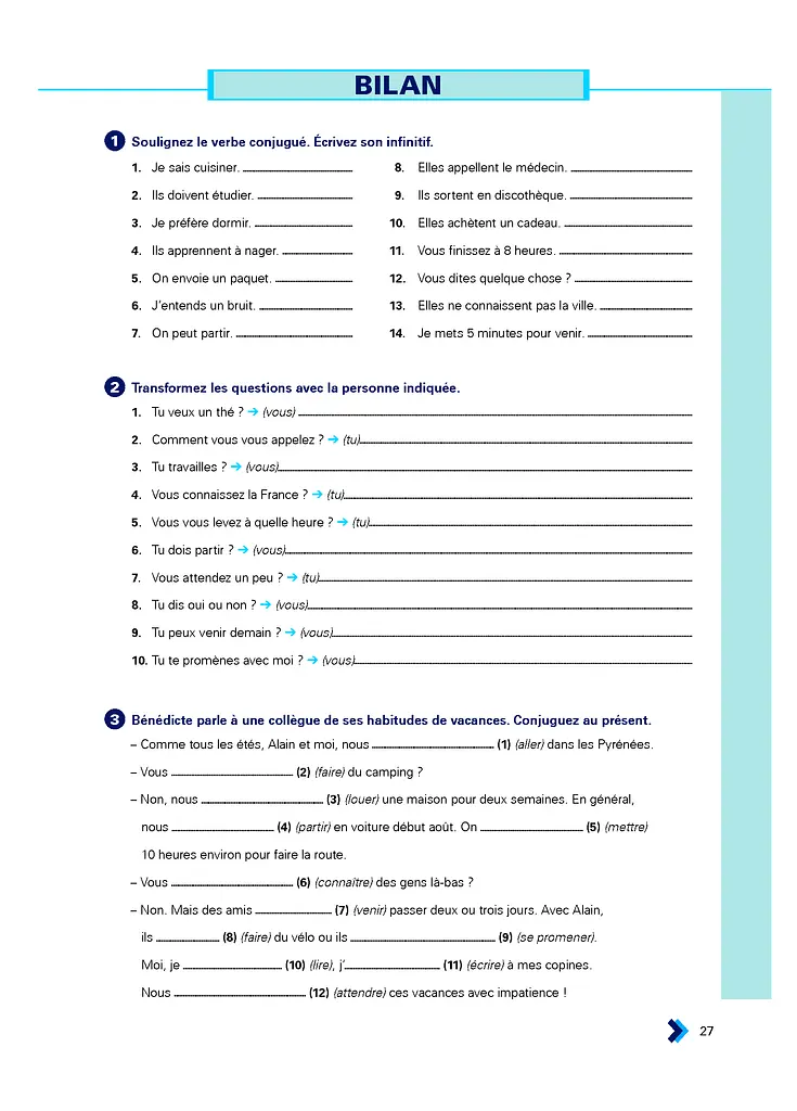 En Contexte A1: Exercices de Grammaire - фото 6