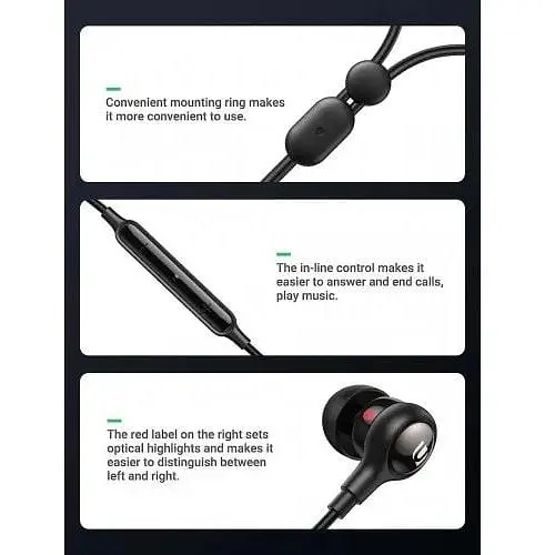 Наушники проводные для iPhone - Ugreen EP103 In-Ear Earphones Lightning Connector (30631) черные 30631 - фото 3