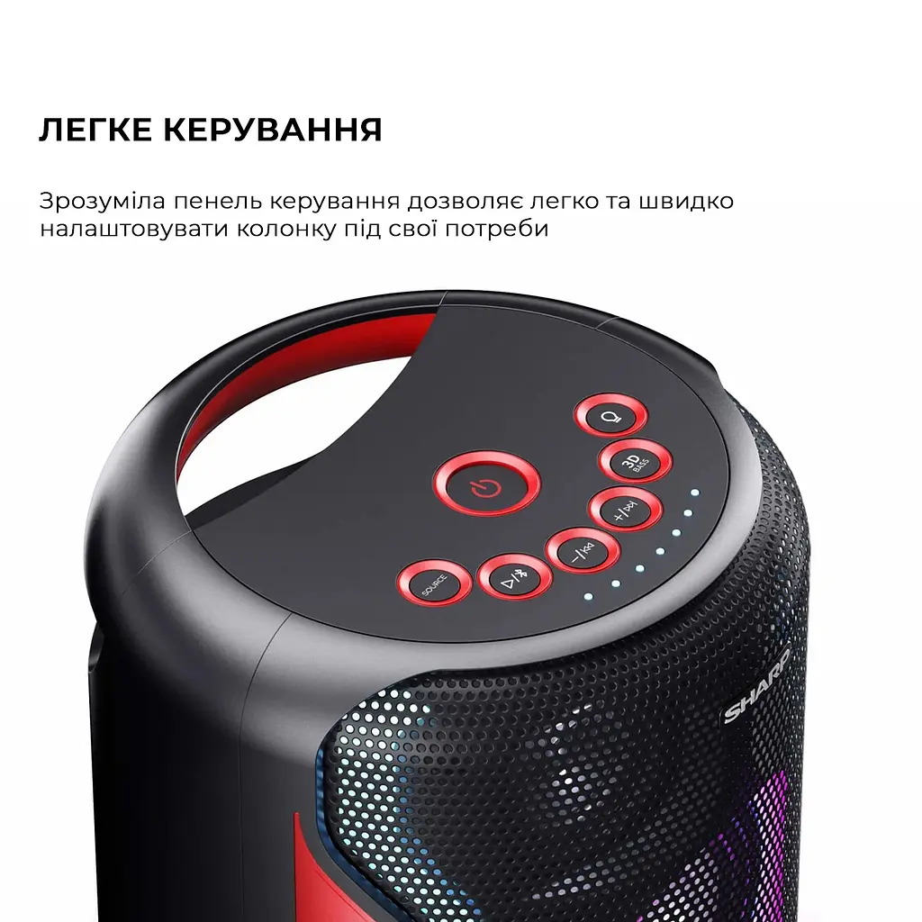 Портативна акустика Sharp PS-921(BK) - фото 8