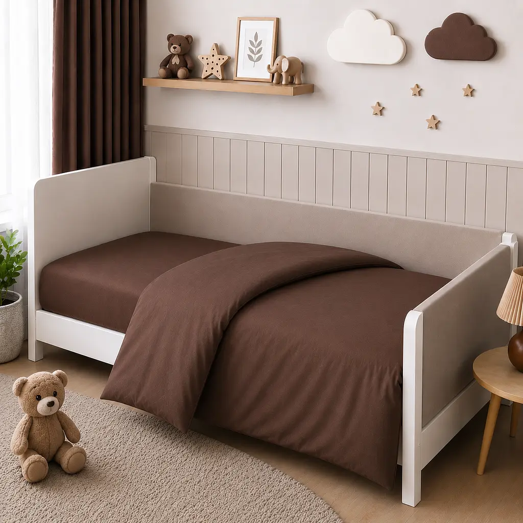 Дитяча постільна білизна MIRSON LITTLE KIDS фланель Brown 110х160см (2200012799833) - фото 8