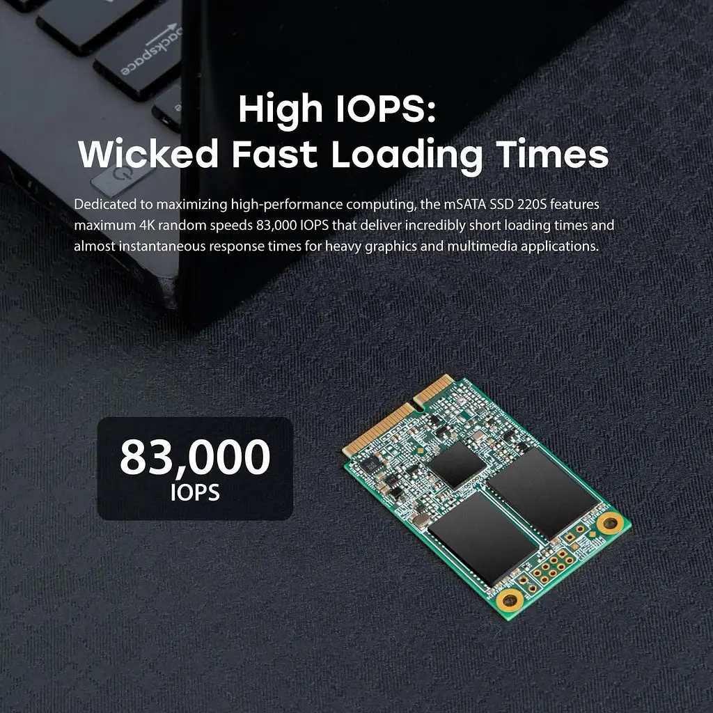 Накопитель SSD Transcend mSATA 128GB 3D NAND DRAM-less (MSA220S) - фото 8
