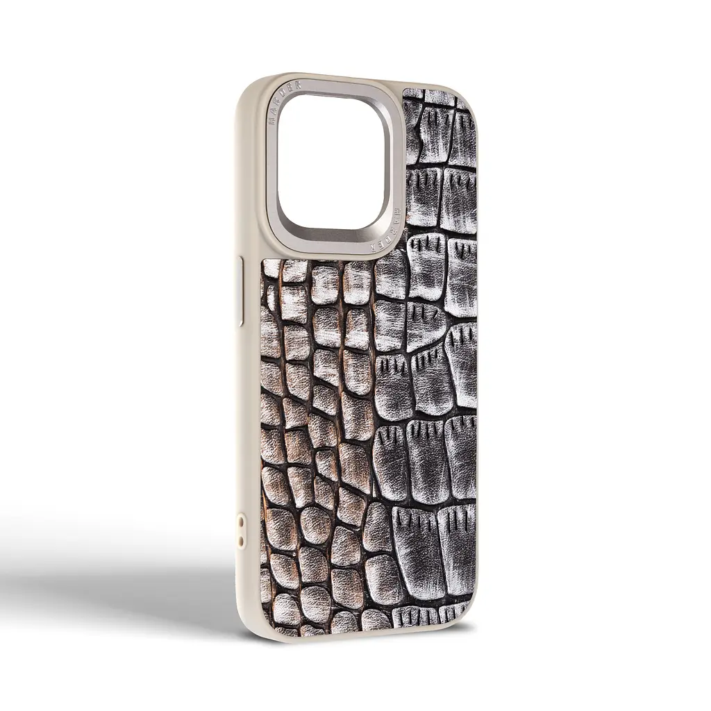 Кожаный чехол для Apple iPhone 15 Pro Max, Harder Glamorous Croco, разноцветный, термополіуретан ТПУ + экокожа с имитацией кожи крокодила, панель, защита корпуса, противоударный, микрофибра, рамка вокру камеры, защита всего корпуса, (ARM76766) - фото 2