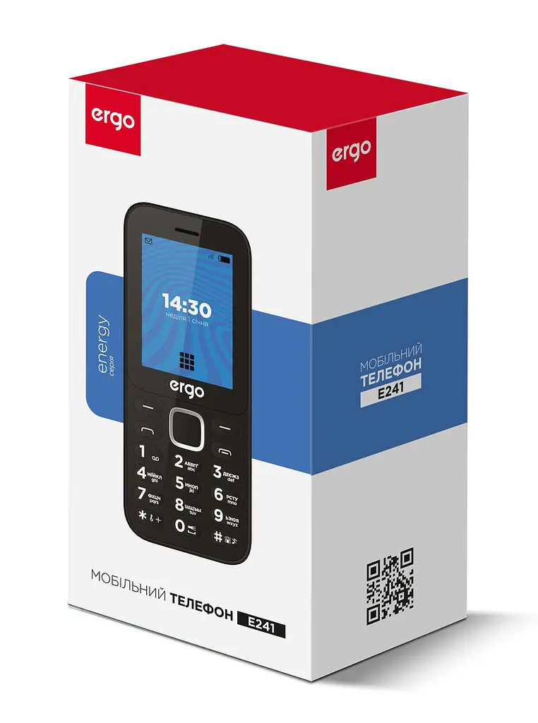 Мобiльний телефон Ergo E241 Dual Sim Червоний