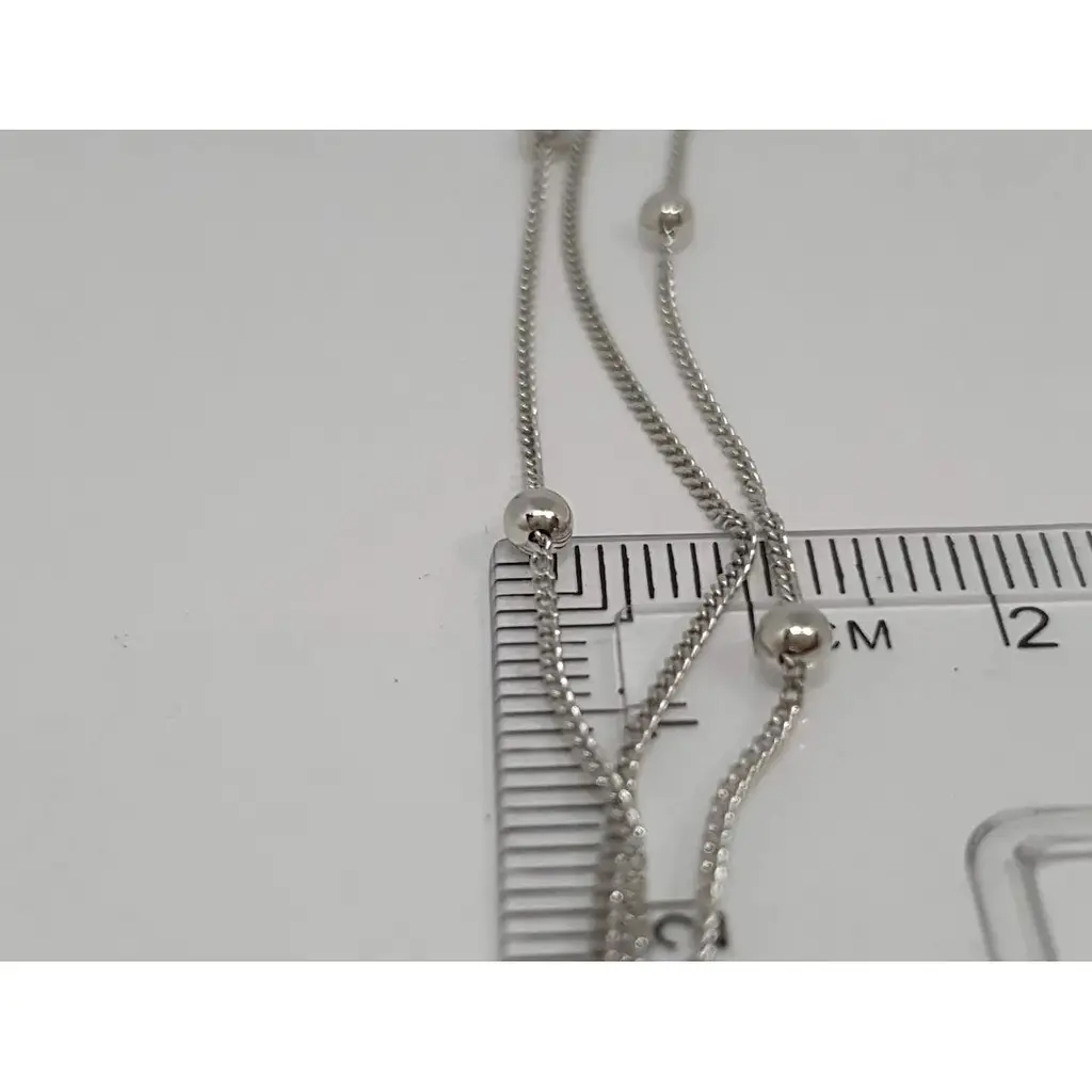 Срібне кольє Аметист Кульки 010163РШ 45 - фото 3