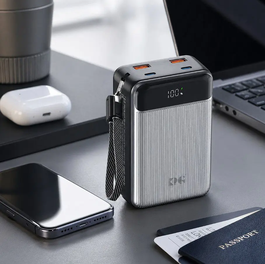 Повербанк Powerbank King Power PD65 Digital Display 30000mAh 65W зі швидким заряджанням для ноутбука, смартфона, планшета - фото 3