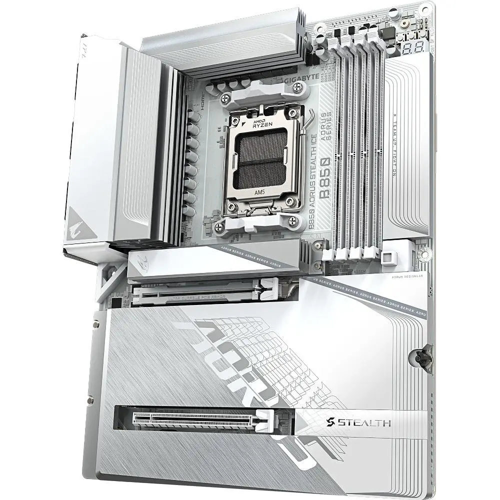 Материнська плата Gigabyte B850 AORUS STEALTH ICE (B850 AORUS STEALTH ICE) (Socket AM5, AMD B850, ATX) - фото 7