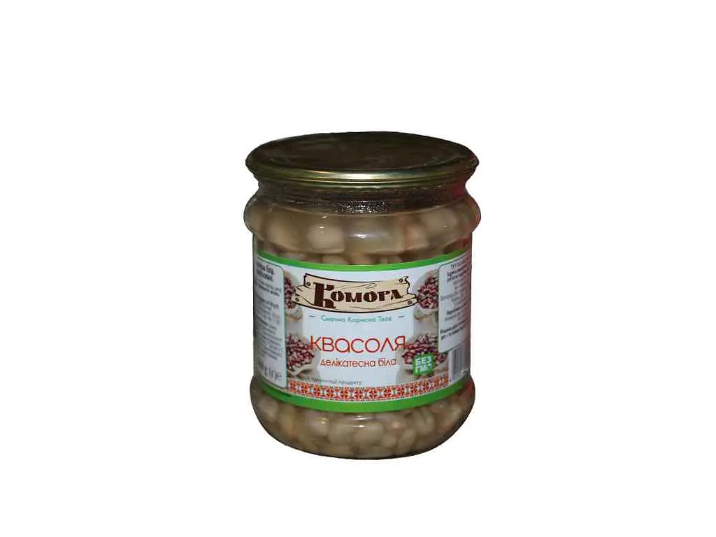 Квасоля Комора 460г біла скло