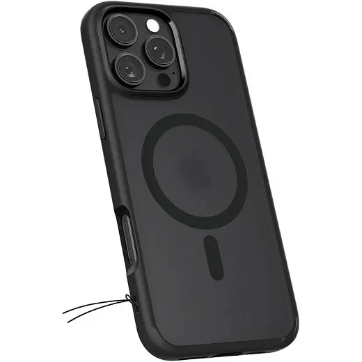 Прозрачный чехол Spigen Ultra Hybrid MagSafe Frost Black для iPhone 16 Pro (ACS08134) - фото 4