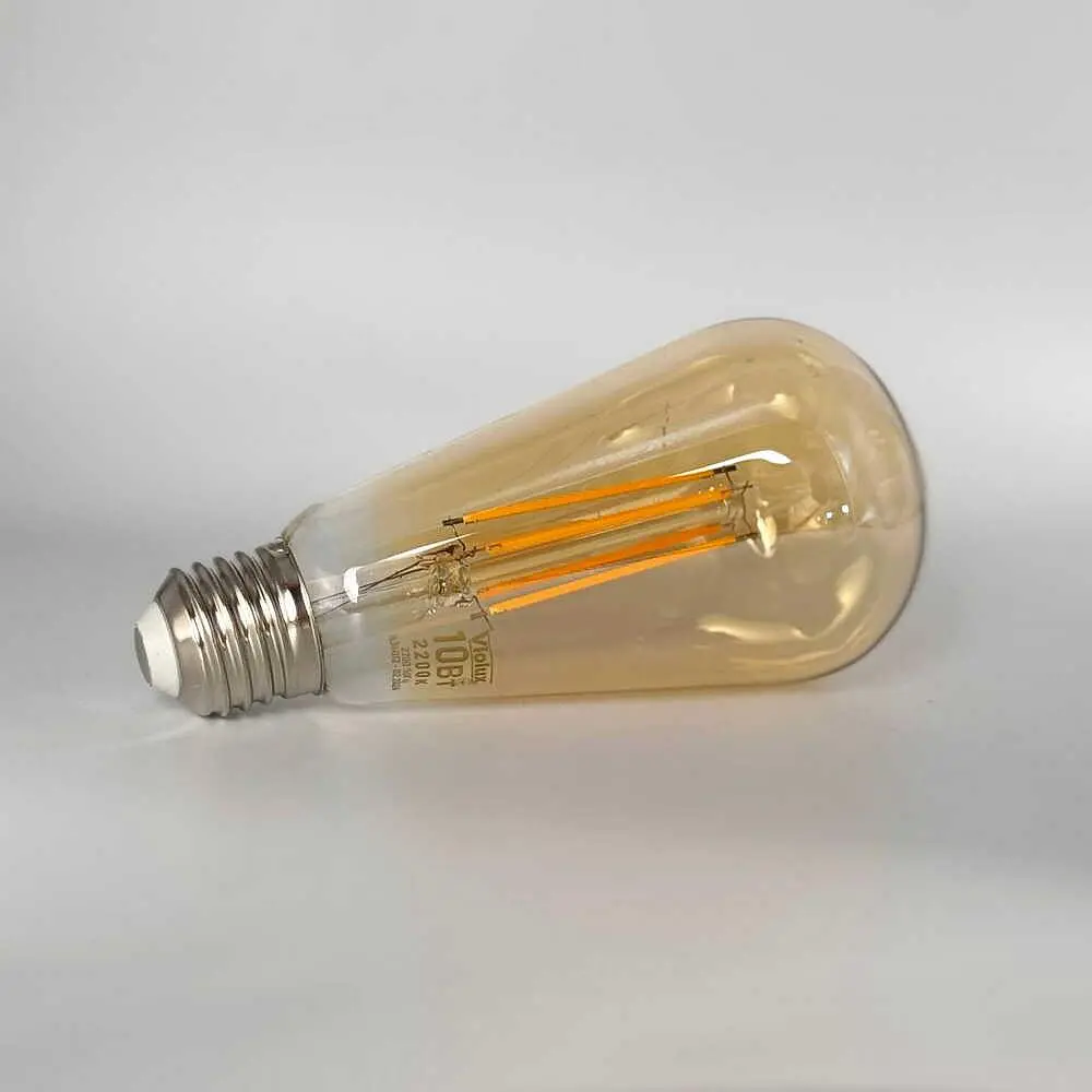 Лампа LED FILAMENT ST64 10W E27 2200K VIOLUX ( 836012 ) - фото 3