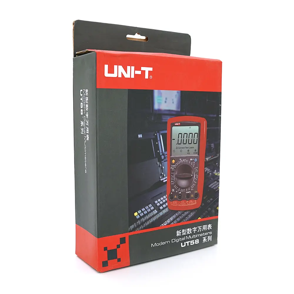Мультиметр UNI-T UT58A Вимірювання: V (AC/DC), A (AC/DC), Ω, F. Функції: Data Hold, продзвонювання, тест діодів, тест транзисторів, режим сну. - фото 2
