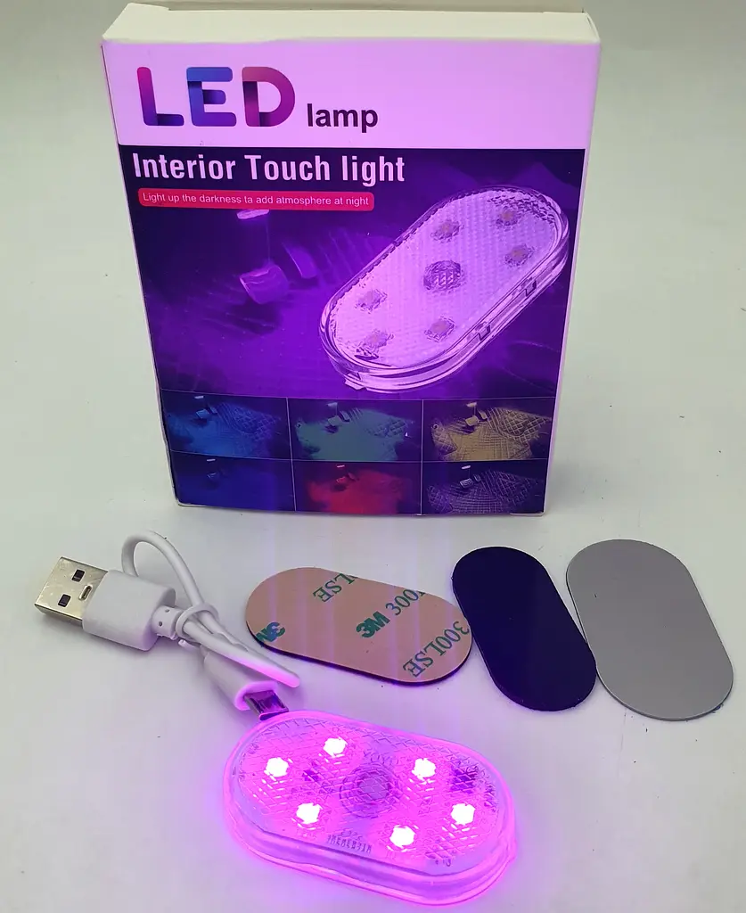LED світильник акумуляторний сенсорний настінний 5x3см автономне освітлення підвісна магнітна лампа нічник UKC рожевий 2шт. - фото 2