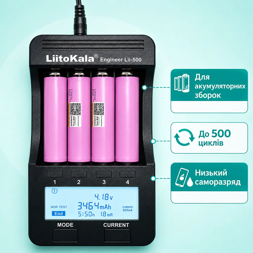 Акумулятори Samsung 35E 18650 3500 mAh Li-Ion 3.7V набір 5 штук, літій-іонна батарея для електроніки та акумуляторних збірок - фото 3