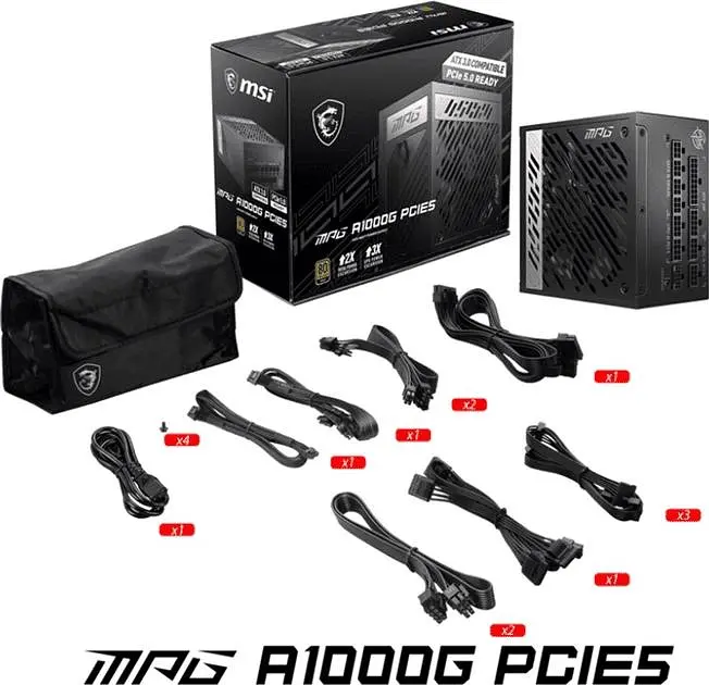 Блок живлення MSI MPG A1000G PCIE5 (MPG A1000G PCIE5) Б/в,U1 - фото 5