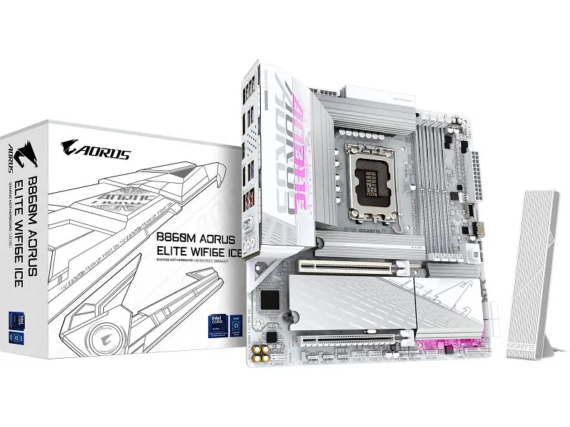 Материнська плата Gigabyte B860M AORUS ELITE WIFI6E ICE - фото 2