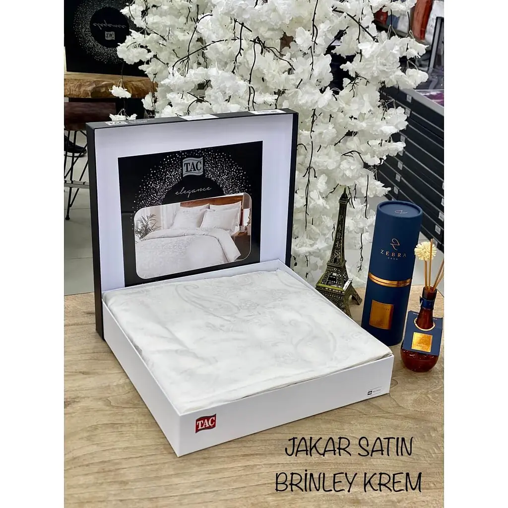 Комплект постільної білизни TAC Brinley Cream Євро Різнобарвний 000230202 - фото 3