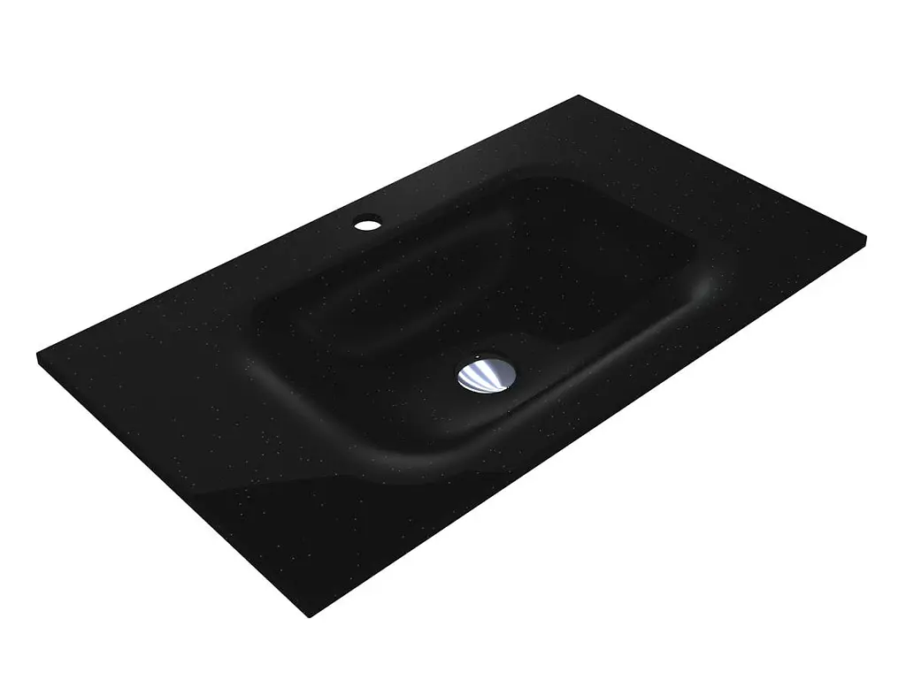 Умивальник Miraggio Jessel 800 mirastone black 0001468, Чорний матовий - фото 4
