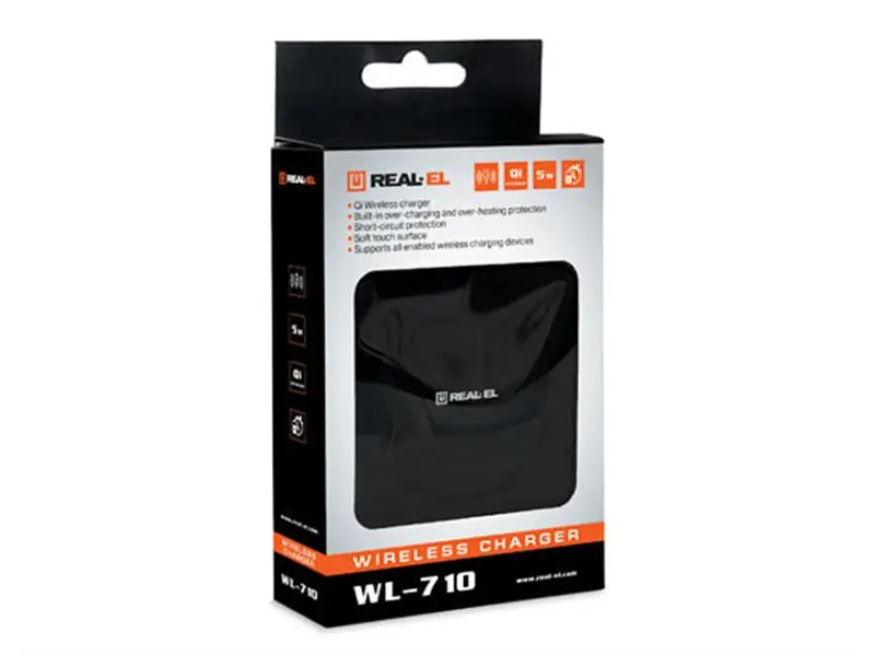 Бездротовий зарядний пристрій REAL-EL WL-710 1.5 A 5 W Black (EL123160018) - фото 10