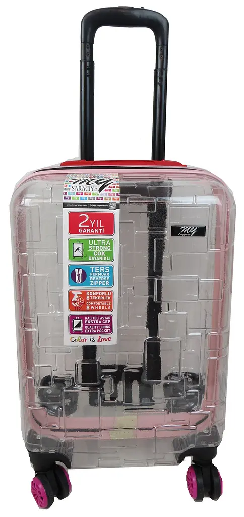 Валіза маленька My Luggage ABS-пластик 55х34х25 см 42 л Прозора - фото 2