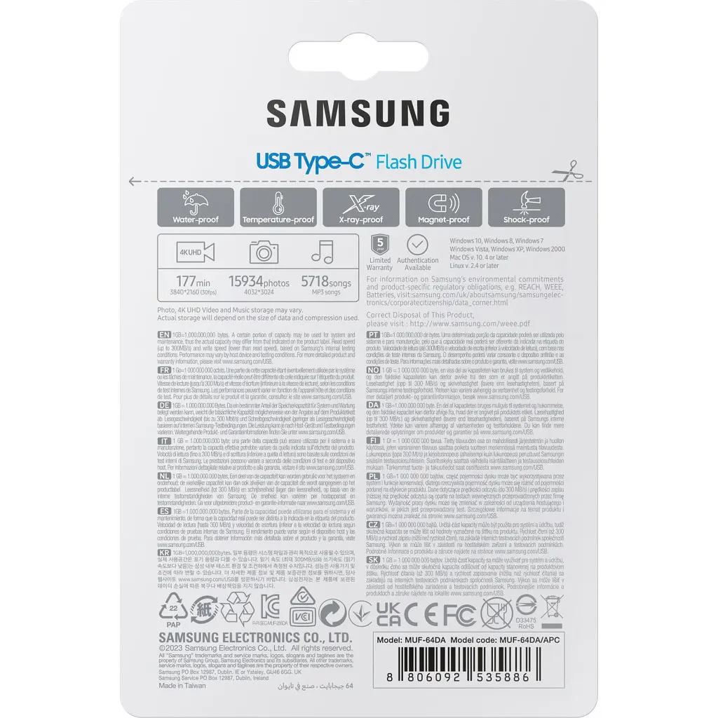 USB флеш накопичувач Samsung 64GB USB 3.2 Type-C (MUF-64DA/APC) - фото 10