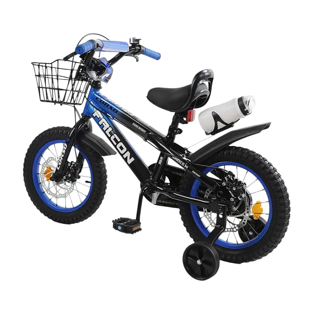 Велосипед 2-х колесный Corso Falcon 14" FL-14941 стальная рама, диск.тормоза, доп.колёса, звонок (6800070149415) - фото 3