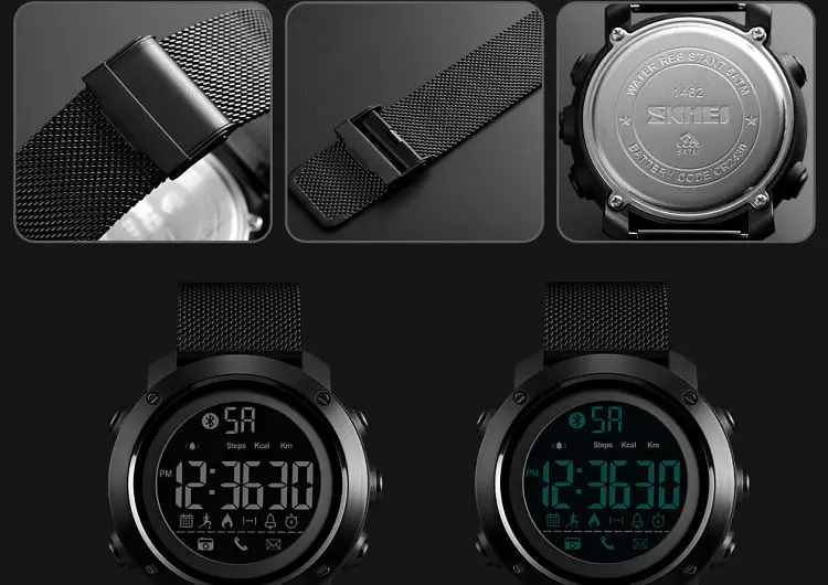 Спортивний годинник Skmei Smart 1462 Revolution смарт-годинник Чорний - фото 5