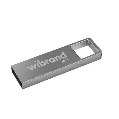 USB флеш накопичувач Wibrand 64GB Shark Silver USB 2.0 (WI2.0/SH64U4S) - фото 1