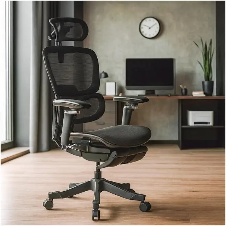 Офісне крісло Mealux Q5 Air Black (HF-Q5 M/B) - фото 3