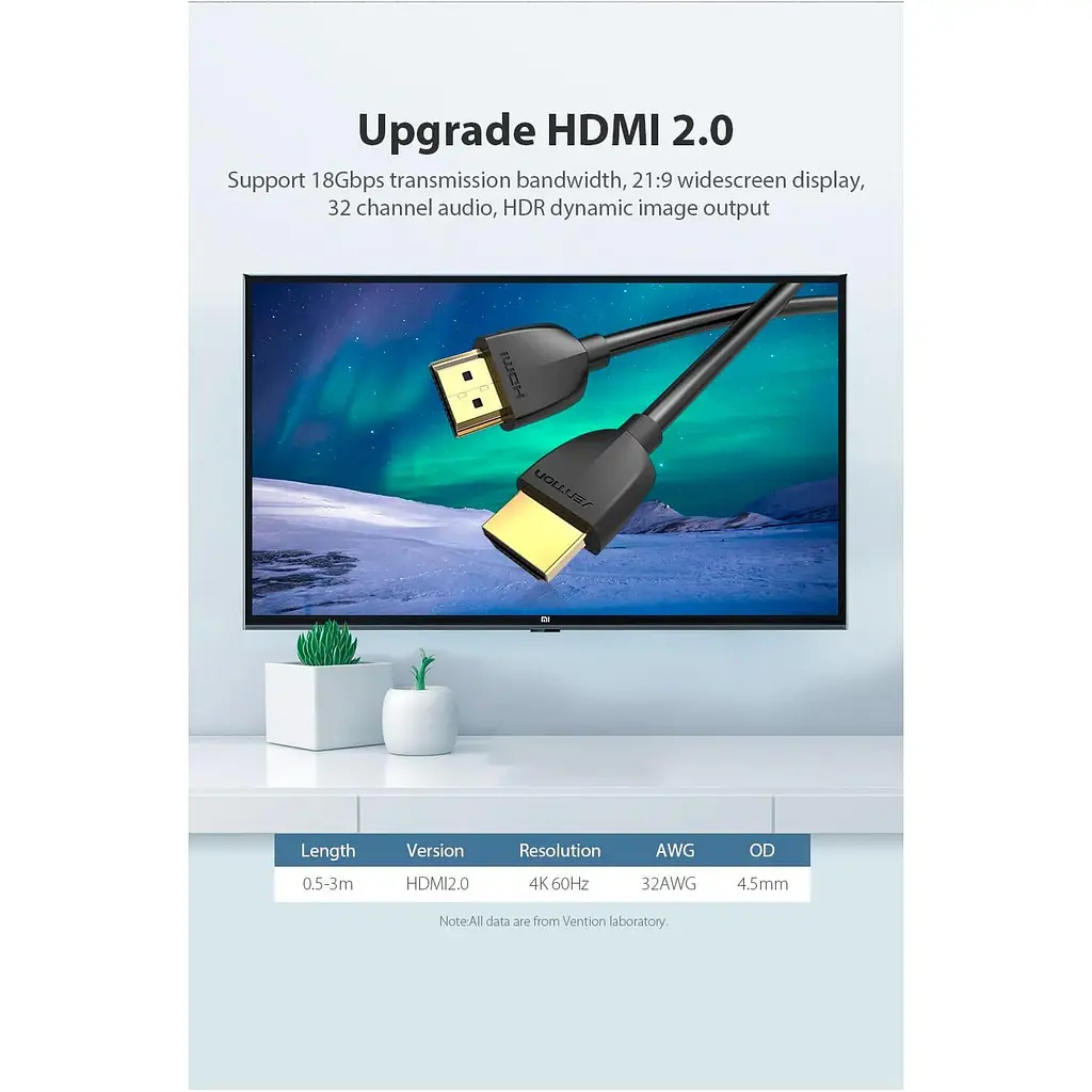 Кабель Vention HDMI-HDMI V 2.0 2 м (AAIBH) - фото 10
