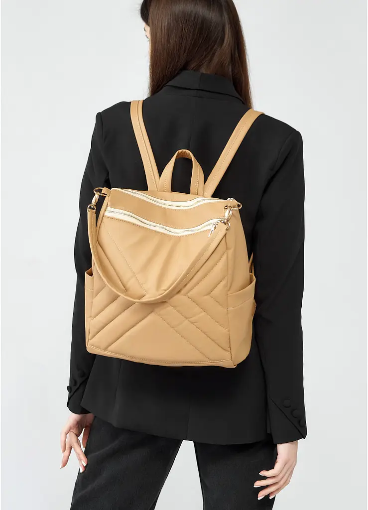 Жіночий рюкзак Sambag Trinity MSS Бежевий 34 х 31 х 15 см (28313026)