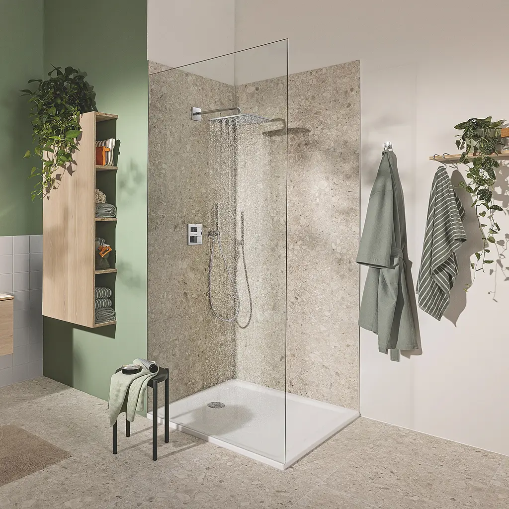 Душова система прихованого монтажу Grohe QuickFix Precision Cube Vitalio Rain Mono 310 Cube 34879000, Хром - фото 9