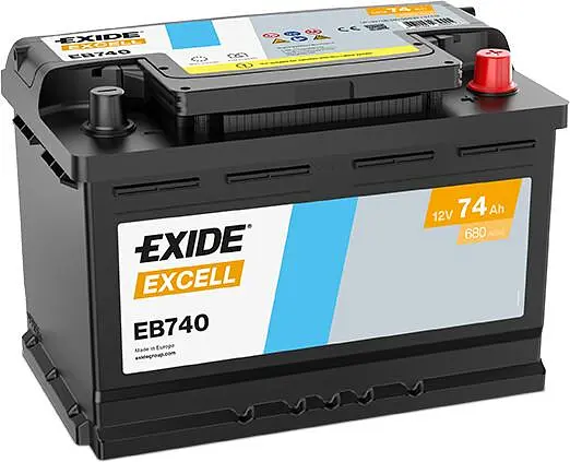 Автомобільний акумулятор EXIDE Excell 6СТ-74Ah АзЕ 680A (EN) EB740