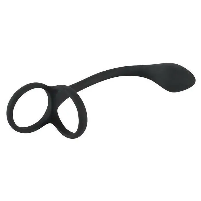 Ерекційне кільце Orion Black Velvets CockBall Ring+Plug - фото 3