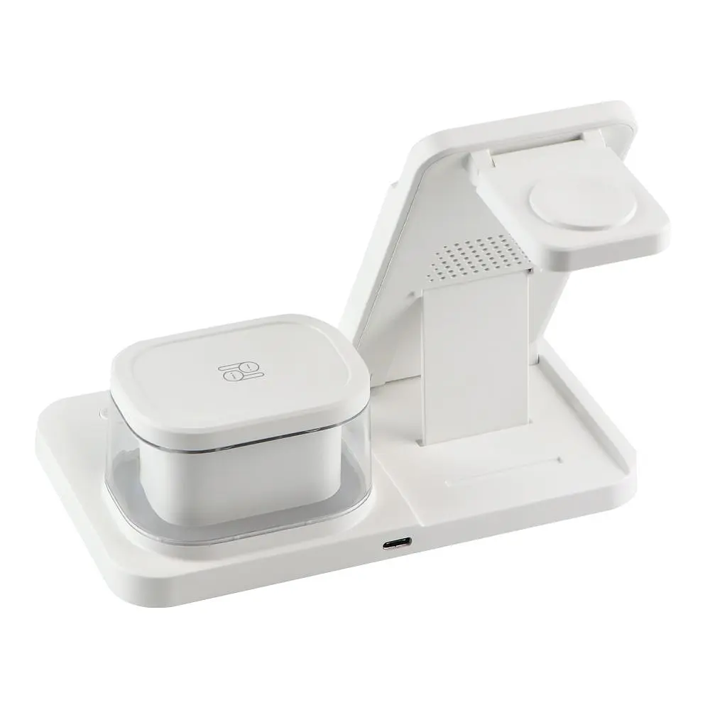 Бездротовий зарядний пристрій Wuw H33 5in1 15W IP version Qi MagSafe White (33580_3210086) - фото 3
