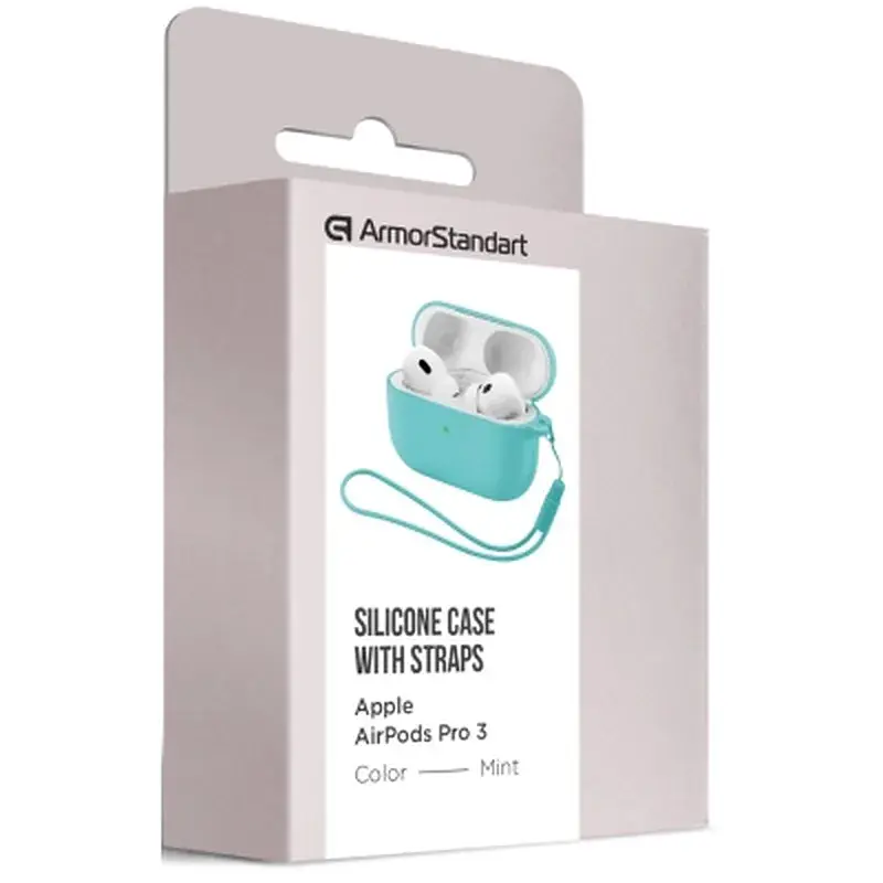 Чохол для навушників Armorstandart Silicone Case для Apple Airpods Pro 3 Mint (ARM88296) - фото 2