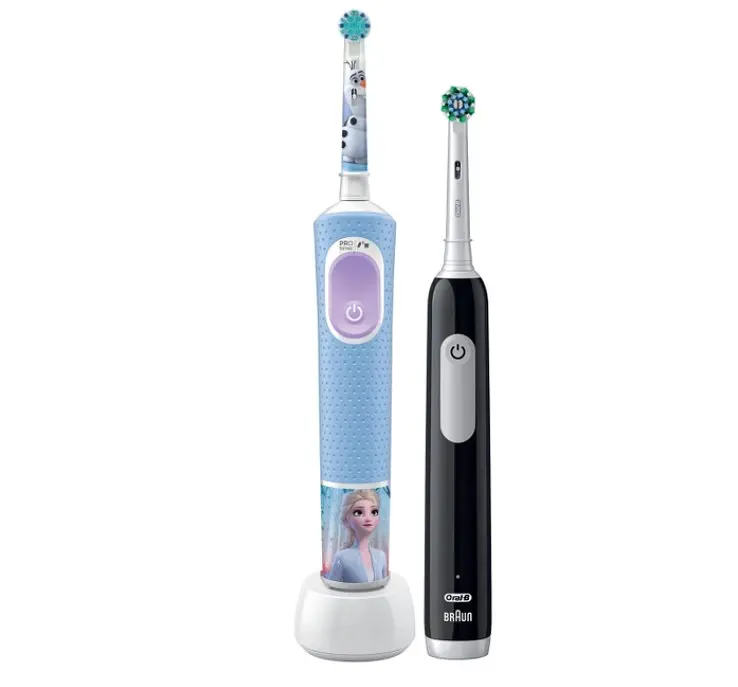 Уцінка. Набір електричних зубних щіток Oral-B Braun Pro3 Family Edition: Pro Series 1 для дорослих + Pro Kids 3+ Frozen для дітей - фото 2