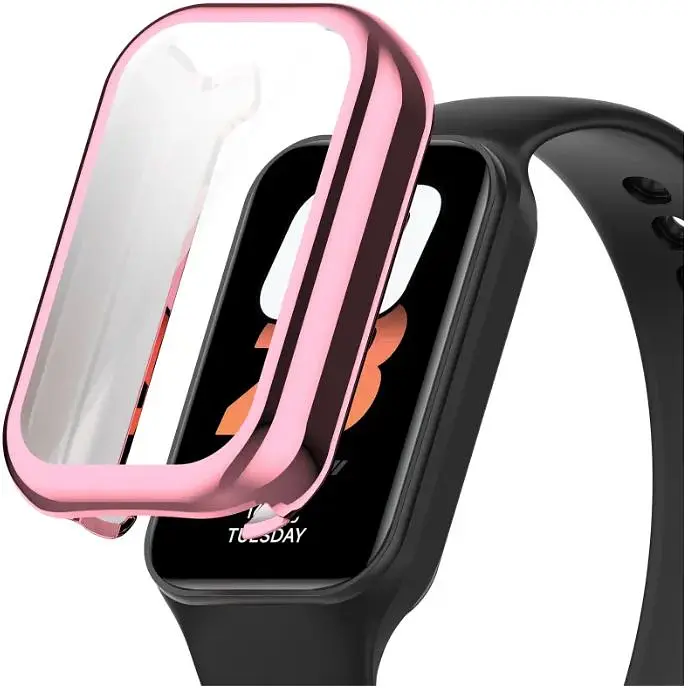 Чохол-накладка DK CDK Silicone Face Case для Xiaomi Mi Band 8 Active (017304) (pink rose) - фото 2