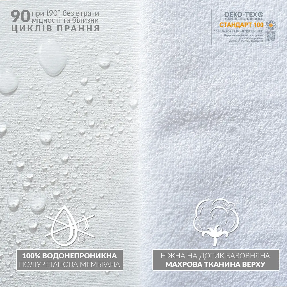 Наматрацник Ideia на гумках Аква Стоп Готель водонепроникний 120*200 - фото 3