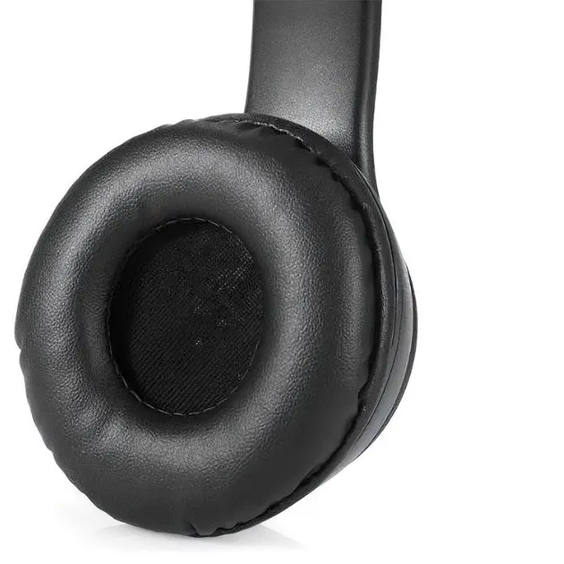 Наушники беспроводные P47 с поддержкой карты памяти + встроенным FM-радио Black (16092) - фото 5