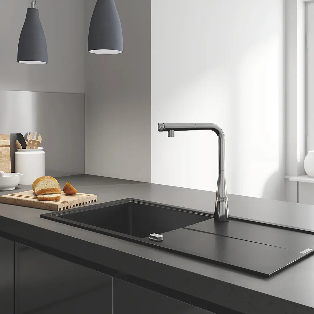 Змішувач для кухні з висувним виливом Grohe Zedra Smartcontrol 31593002, Хром - фото 5