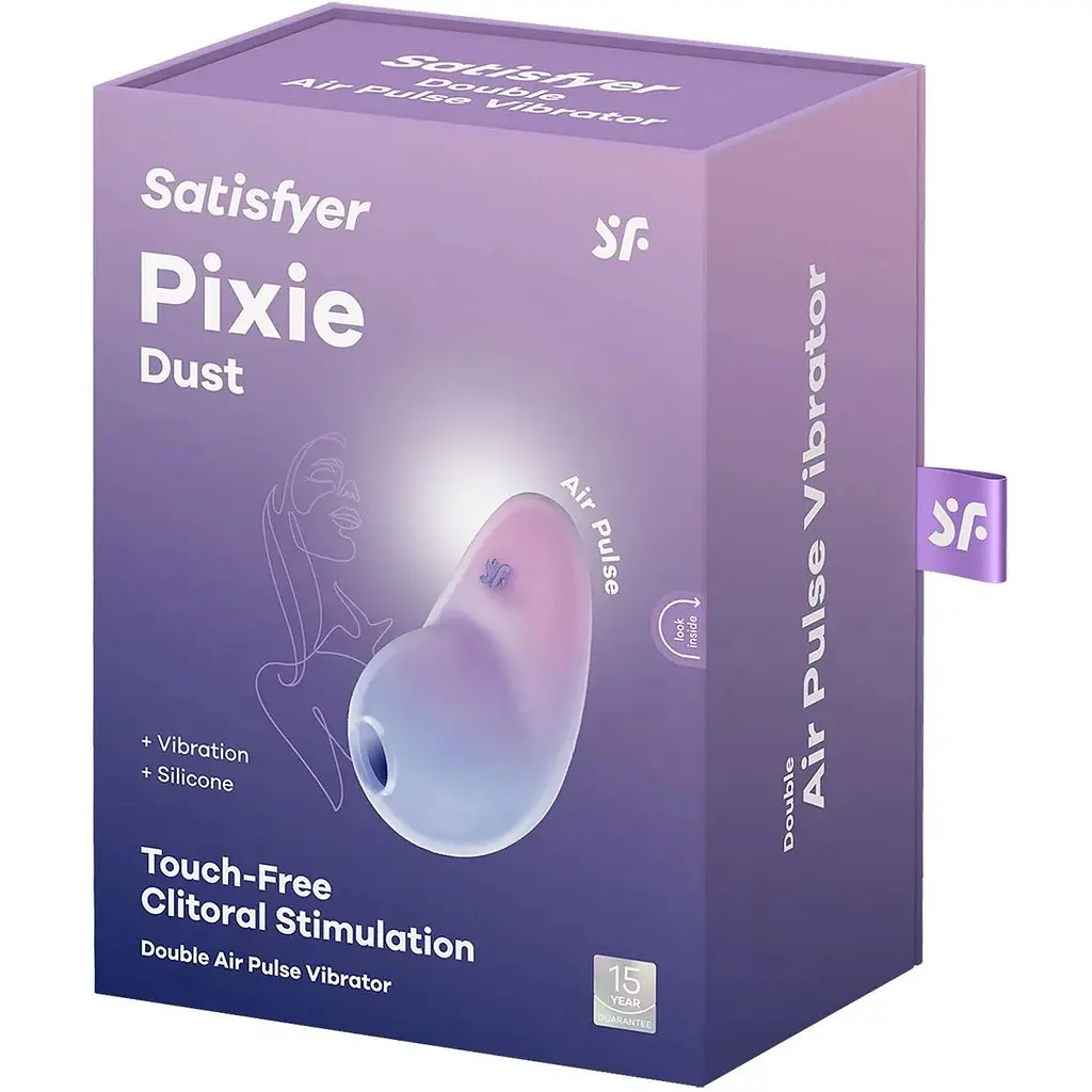 Вакуумний стимулятор з вібрацією Satisfyer Pixie Dust Violet/Pink - фото 6