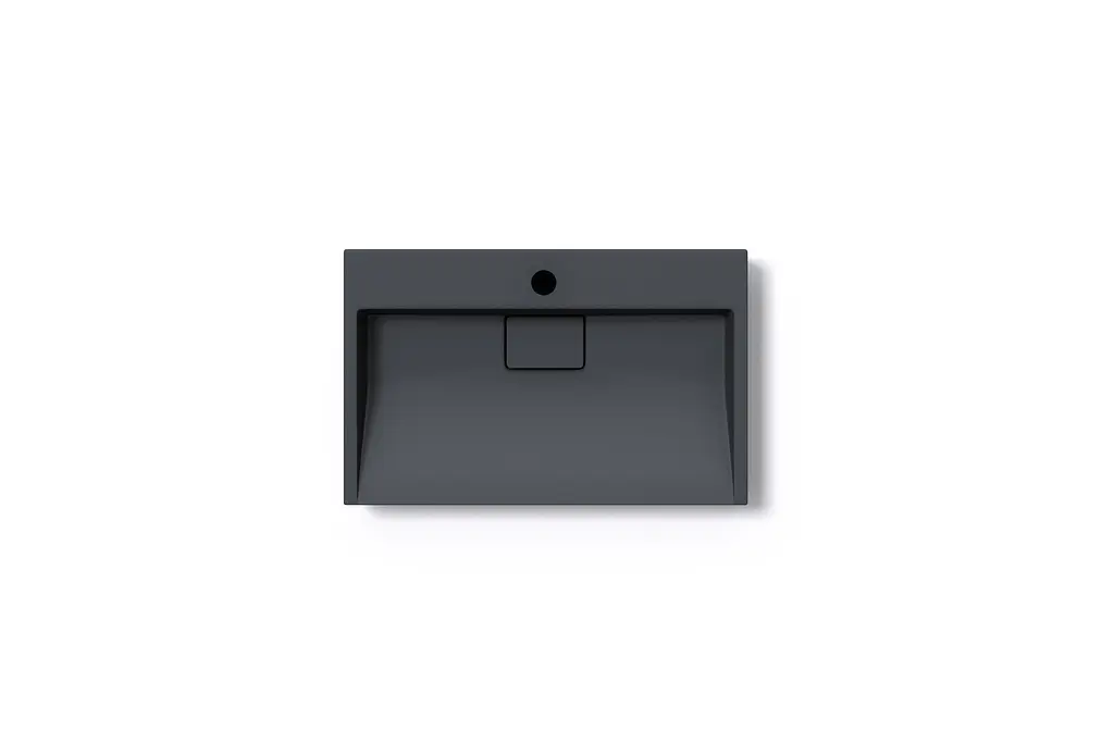 Умивальник VBI Este підвісний з отвором під змішувач 60x38 см black VBI-019907 - фото 3