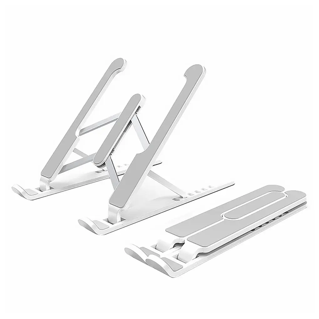 Подставка для ноутбука Notebook Bracket P1, складная регулируемая пластиковая, белая - фото 6