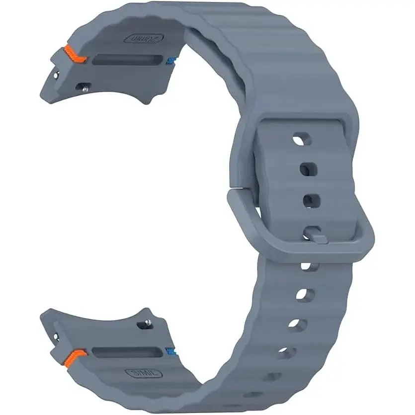 Силиконовый ремешок BeCover Ribbed Tape для Samsung Galaxy Watch (20 mm) 3 41 mm/4 40mm-44mm/5 40-44mm/6 40-44mm/7 40-44mm Blue (712038) - фото 3