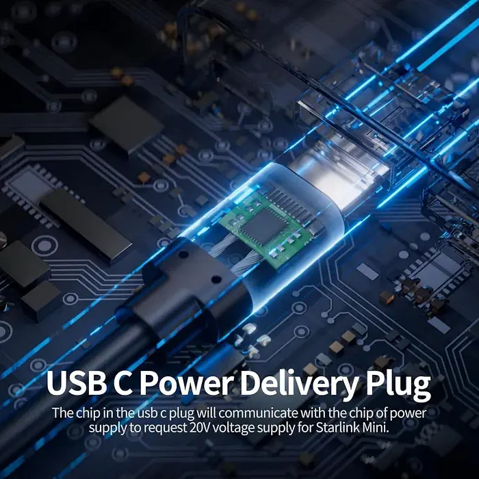 Кабель живлення No Brand Starlink Mini USB Type-C 15 м Сірий (2688204489) - фото 7
